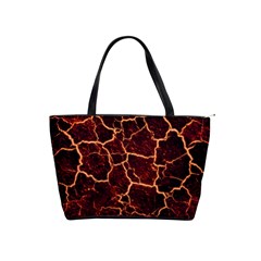 Lava Cracked Background Fire Classic Shoulder Handbag by Wegoenart