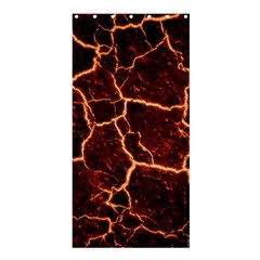 Lava Cracked Background Fire Shower Curtain 36  X 72  (stall)  by Wegoenart