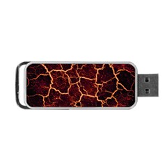 Lava Cracked Background Fire Portable Usb Flash (two Sides) by Wegoenart