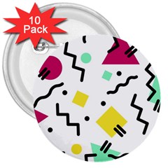 Background Abstract Art 3  Buttons (10 Pack)  by Wegoenart