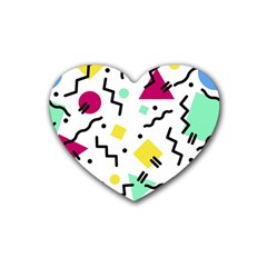 Background Abstract Art Rubber Coaster (heart)  by Wegoenart