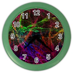 Background Abstract Cubes Square Color Wall Clock by Wegoenart