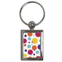 Background Background Polka Dot Key Chains (rectangle)  by Wegoenart