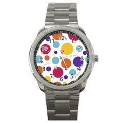 Background Background Polka Dot Sport Metal Watch by Wegoenart