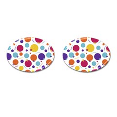 Background Background Polka Dot Cufflinks (oval) by Wegoenart