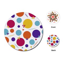 Background Background Polka Dot Playing Cards (round) by Wegoenart