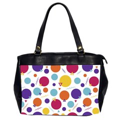 Background Background Polka Dot Oversize Office Handbag (2 Sides) by Wegoenart