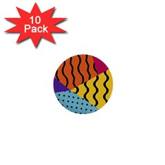 Background Abstract Memphis 1  Mini Buttons (10 Pack) 