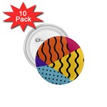 Background Abstract Memphis 1.75  Buttons (10 pack) Front