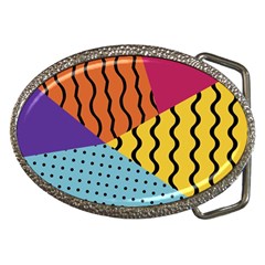 Background Abstract Memphis Belt Buckles by Wegoenart