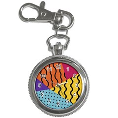 Background Abstract Memphis Key Chain Watches by Wegoenart