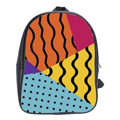 Background Abstract Memphis School Bag (large) by Wegoenart