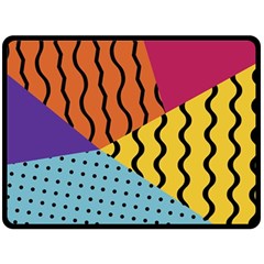 Background Abstract Memphis Fleece Blanket (large)  by Wegoenart