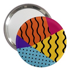 Background Abstract Memphis 3  Handbag Mirrors by Wegoenart