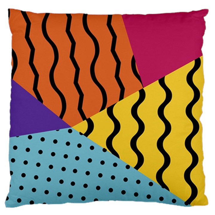 Background Abstract Memphis Large Flano Cushion Case (Two Sides)