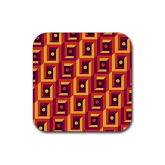 Vintage Abstract Background Rubber Coaster (square)  by Wegoenart