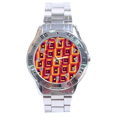 Vintage Abstract Background Stainless Steel Analogue Watch by Wegoenart