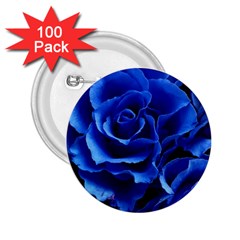 Blue Roses Flowers Plant Romance 2 25  Buttons (100 Pack)  by Wegoenart