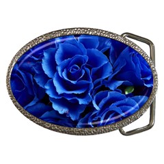 Blue Roses Flowers Plant Romance Belt Buckles by Wegoenart