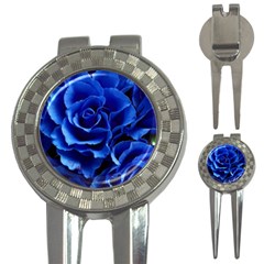 Blue Roses Flowers Plant Romance 3-in-1 Golf Divots by Wegoenart