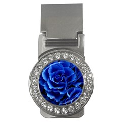 Blue Roses Flowers Plant Romance Money Clips (cz)  by Wegoenart