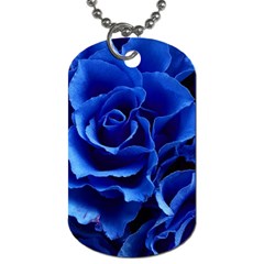 Blue Roses Flowers Plant Romance Dog Tag (one Side) by Wegoenart