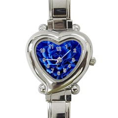 Blue Roses Flowers Plant Romance Heart Italian Charm Watch by Wegoenart