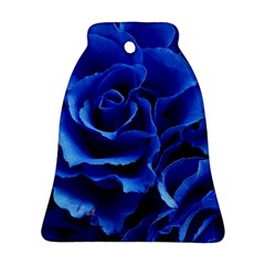 Blue Roses Flowers Plant Romance Bell Ornament (two Sides) by Wegoenart