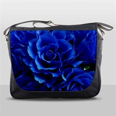 Blue Roses Flowers Plant Romance Messenger Bag by Wegoenart