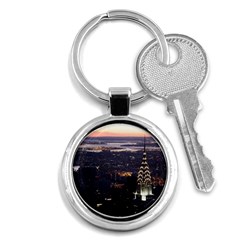 New York Manhattan Evening Dusk Key Chains (round)  by Wegoenart