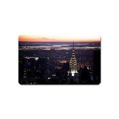 New York Manhattan Evening Dusk Magnet (name Card) by Wegoenart