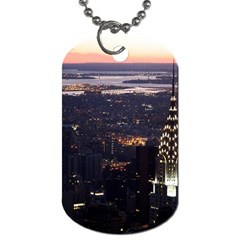 New York Manhattan Evening Dusk Dog Tag (two Sides) by Wegoenart