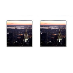 New York Manhattan Evening Dusk Cufflinks (square) by Wegoenart