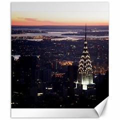 New York Manhattan Evening Dusk Canvas 20  X 24  by Wegoenart