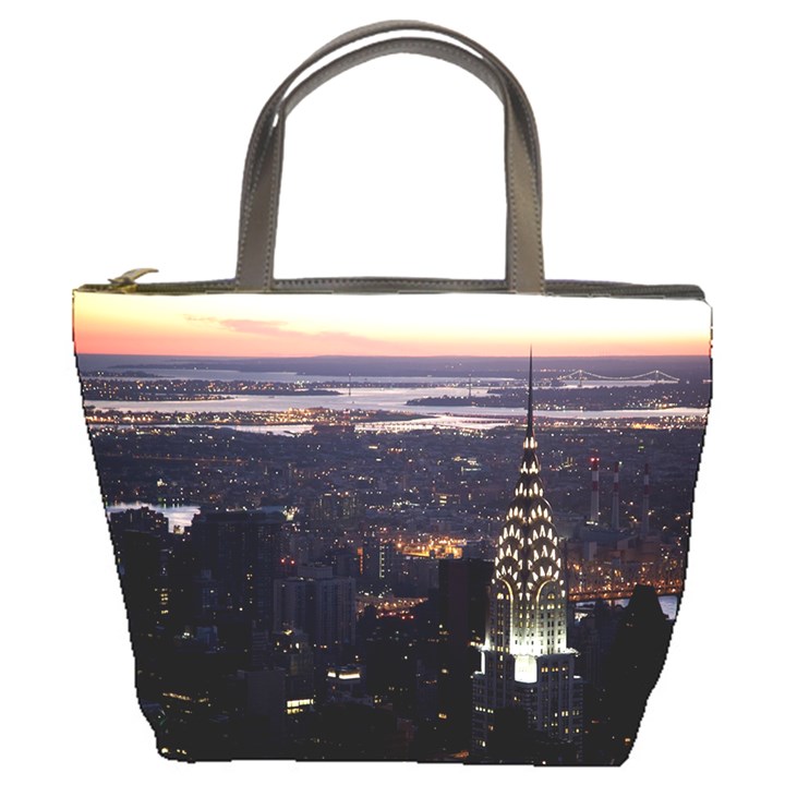 New York Manhattan Evening Dusk Bucket Bag