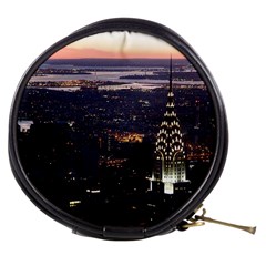 New York Manhattan Evening Dusk Mini Makeup Bag by Wegoenart