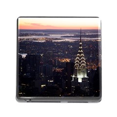 New York Manhattan Evening Dusk Memory Card Reader (square 5 Slot) by Wegoenart