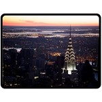 New York Manhattan Evening Dusk Double Sided Fleece Blanket (Large)  80 x60  Blanket Front