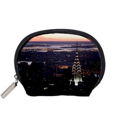 New York Manhattan Evening Dusk Accessory Pouch (small) by Wegoenart