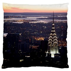 New York Manhattan Evening Dusk Standard Flano Cushion Case (one Side) by Wegoenart