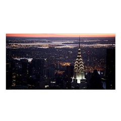 New York Manhattan Evening Dusk Satin Shawl by Wegoenart