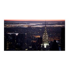 New York Manhattan Evening Dusk Satin Wrap by Wegoenart