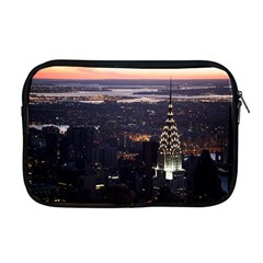 New York Manhattan Evening Dusk Apple Macbook Pro 17  Zipper Case by Wegoenart