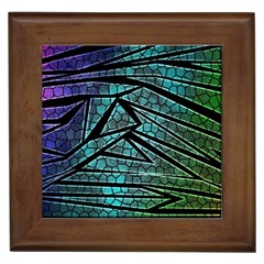 Abstract Background Rainbow Metal Framed Tiles