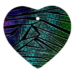 Abstract Background Rainbow Metal Ornament (Heart)