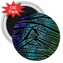 Abstract Background Rainbow Metal 3  Magnets (100 pack)