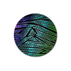 Abstract Background Rainbow Metal Magnet 3  (Round)