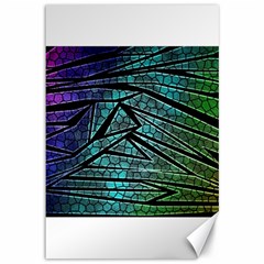 Abstract Background Rainbow Metal Canvas 12  x 18 