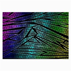 Abstract Background Rainbow Metal Large Glasses Cloth