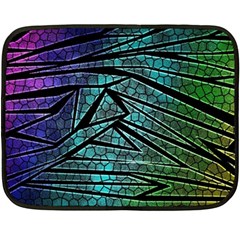 Abstract Background Rainbow Metal Fleece Blanket (Mini)